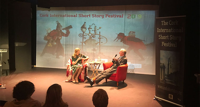 Julian Barnes talking at the Cork Short Story Festival in 2019
